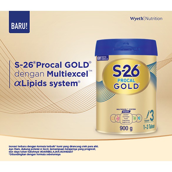 Susu S26 Procal Gold untuk Pertumbuhan Si Kecil
